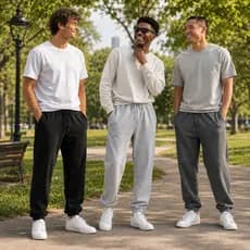 Calça Esportiva Moletom Masculina Pelúcida Casual e Inverno