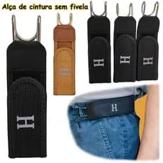 Cinto Sem Fivela Gancho Elástico Velcro De Cintura Ajustável Confortável