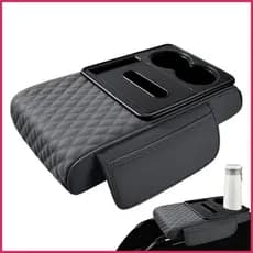 Capa De Apoio De Braço Do Carro Com Suporte De Copo Acessórios Organizador De Console Automático 5-Em-1 Saco De Armazena