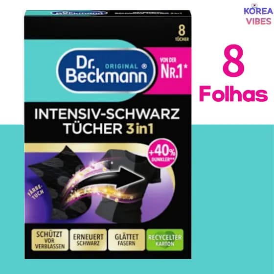 Dr Beckmann Roupas Pretas Fibras Care 3 Em 1 8 Folhas Revive Intensitivo