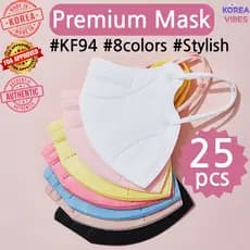 Máscara Colorida KF94 Feita Na Coreia Elegante Premium De Alta Qualidade 25 Unidades