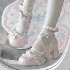 2025 primavera novo estilo dedo do pé redondo Mary Jane pequenos sapatos de couro lolita Bowknot estilo princesa aumenta