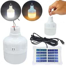 Lampião Led Potente Solar Recarregável Lamparina Camping Barraca Pesca Usb Lâmpada Barraca Luminária Carregador Solar