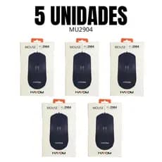 Kit 3/5 Mouse USB com Fio para PC Notebook Office Escritório 1000 DPI