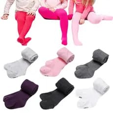 Meia Calça Infantil Fio 80 Grossa Do 0 Até 12 Anos Menino Menina Quentinhas Estilosas Lisas Coloridas