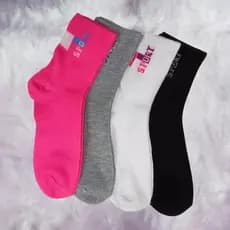 Kit 3 Meias Cano Médio Feminina Confortaveis Fofas Lindas Estilosas Premium Estampadas Lisas Coloridas