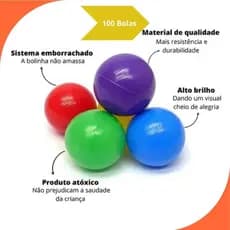 100 Bolinhas 76mm em PROMOÇÃO! Diversão garantida para a criançada!