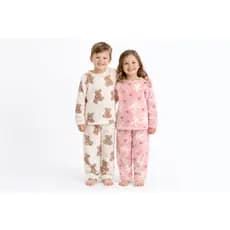 Pijama Infantil Menina Menino Fleece Peludinho Ted Inverno Quentinho Do 4 ao 16
