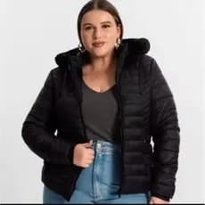 Jaqueta Bobojaco Plus Size Feminina Impermeável com Pelinhos Internos e Touca Removível