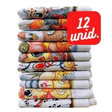 Pano De Prato Estampado Bainha Kit Com 12 Peças Pano Grosso Kit Com 12 Peças 45X75 CM Alta Absorção