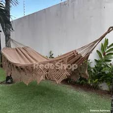 Rede Descanso Rede Dormir Casal Reforçada king Luxo Rede de Dormir Gigante Varanda Manual Artesanal
