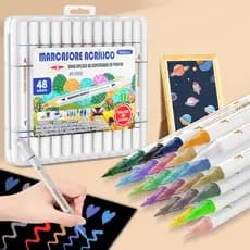 Caneta marcadora acrílica à prova d'água pincel especial Kit 120/72/48/36/24 Cores Cabeça Dupla Não tóxico Inodoro