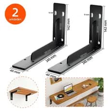 2 Pcs Mão Francesa Suporte L Estilo engrossado Suporte De Gabinete Tv Para Gabinete Suspenso/Mesa Acessórios De Móveis