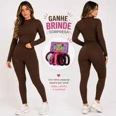 Conjunto Feminino Premium Anarruga Calça e Blusa Manga Longa Zero Transparência Alta Elasticidade Não Amassa