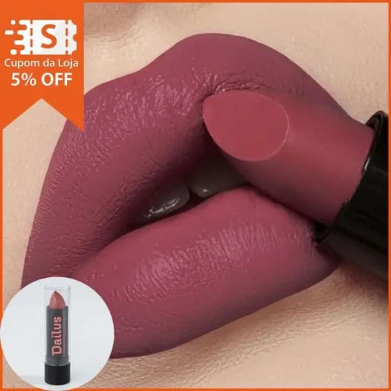 Batom Bala Vegano Matte 4g | Dailus | Acabamento Matte Intenso e Longa Duração