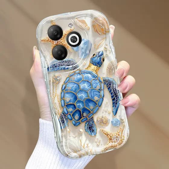 Capinha Para Infinix Smart 8 Pro HD Plus Hot 40i Kawaii Silicone Tartaruga Marinha Capa Case NYW3395
