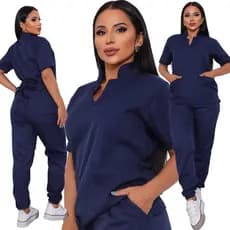 Pijama Cirúrgico Hospitalar Feminino Jogger Scrubs Gabardine Acinturado