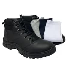 Kit Bota Coturno Adventure e Kit 3 Pares Meia Cano Longo