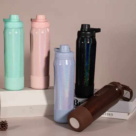 Garrafa Térmica Inox 1L Gelada Quente Personalizada 650ml 950ml Hydra Rainbow Nao Enferruja BPA free