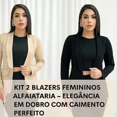 Kit 2 Blazers Max Social Alfaiataria Femenino– Look Social Moderno e Estiloso