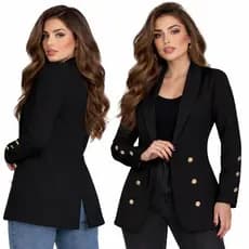 Kit 2 Blazers Femininos Elegantes – Modelagem Perfeita | Tendência e Conforto