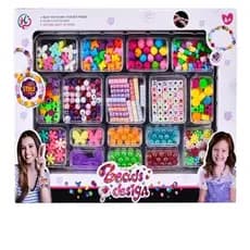 Kit Miçanga Infantil Para Pulseira Colar e Brincos Maleta Miçangas