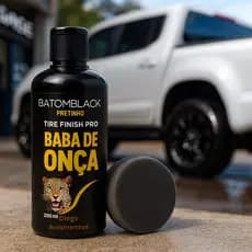 Pretinho Pneu BABA DE ONÇA BATOM BLACK 200ML Limpa, Brilho e Proteção