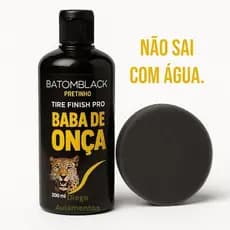Pretinho Pneu BABA DE ONÇA BATOM BLACK 200ML Brilho e Proteção
