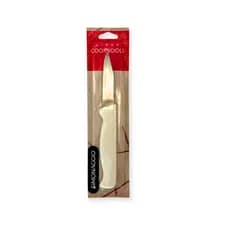 Faca de Cozinha Pequena Inox com Cabo Branco Simonaggio - 1 peça