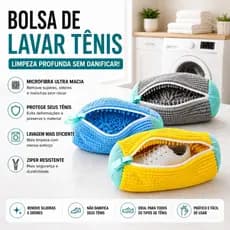Bolsa Para Lavar Tênis Na Máquina Saco Protetor Com Zíper Reforçado Para Lavagem de Calçados Kit 1/2/3 Bolsas de Lavagem