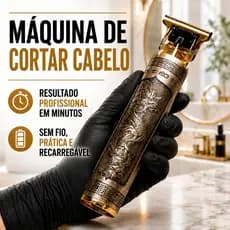 Maquina de Cortar Cabelo Eletrica Barbear Recarregavel Aparador de Pelos Portatil Profissional Masculino Barbeador