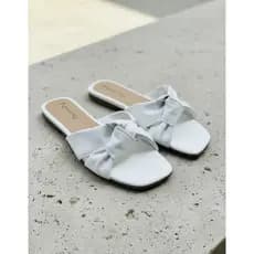 Rasteira Feminina Nó Elegante Sandália Flat Confortável Casual Chic