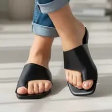 Sandália Flat Rasteira Mula Manca, Confortável Casual Feminina - Rasteirinha com Bico quadrado Femmy 350 - Do 34 ao 40