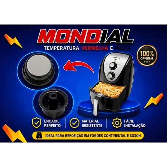 Botão ai Fryer mundial temperatura pt/verm