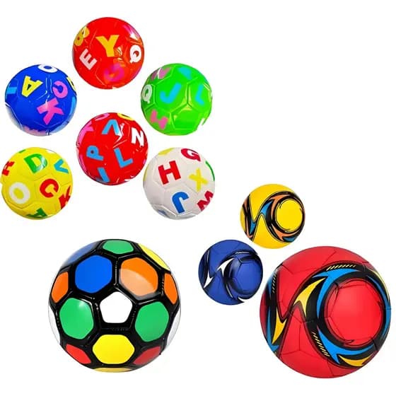 KIT Com 20/30/40 Peças Mini Bola De Futebol  Pequena N°2  INFANTIL  -ENVIADO Cores e modelos  Aleatórias