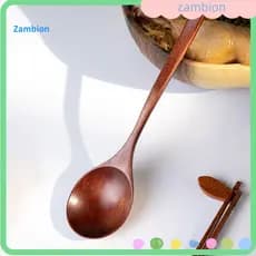 Smooth Handle Spoon Wooden Water Set – Rice Measuring Spoons Polished Kitchen Ladle for Soup Mixing Drinking and Noodl