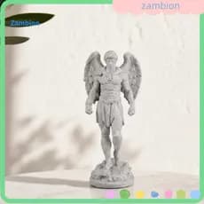 Retro Angel Ornament Vintage Home Decor 3d Printed Figurine Michelangelo Style Classical Sculpture Faux Stone Texture Ch