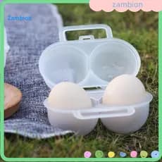 { zambion.br } Caixa De Ovos Portátil , Com Design De 2 Compartimentos , Porta-PP De Qualidade Alimentar À Prova De Vaza