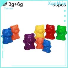 60 Unidades De Contadores Coloridos Em Forma De Urso , Números De Contagem De Brinquedos , Auxiliares De Ensino Sala De
