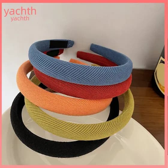 Face Washing Headband Candy Color Soft Sponge Hair Hoop High Elasticity Corduroy No Pressure Thickened Hairband Comforta