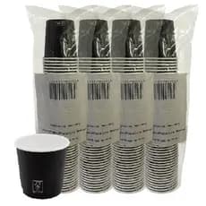 Copo de Papel 200ml Preto Biodegradável Térmico C/200 Copos