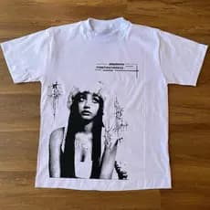 [Camiseta Premium em Algodão Puro]SISI Camiseta Unissex Oversized Pinkpantheress alta qualidade y2k