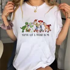 [Camiseta Premium em Algodão Puro]SISI Camiseta Camisa Toy Story Você tem um Amigo em Mim Envio Imediato