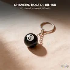 Chaveiro Bola de Bilhar Sinuca Decorativo Colecionavel Numeros 1 a 15 Para Presente