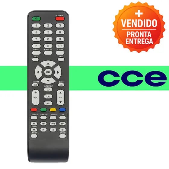 Controle Remoto Compatível com TV CCE LCD Smart Funções Completas e Resistentes