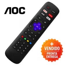 Controle Remoto de Substituição Compatível Smart Tv Led AOC Roku Leve Resistente e Prático