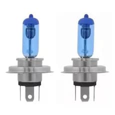 Par De Lâmpadas H4 6000K Super Branca 12V 55W Para Farol de Carro