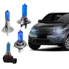 Par Lâmpadas Super Brancas 6000K H1 H4 H7 H11 12V 55W para Farol Alto e Baixo Carros