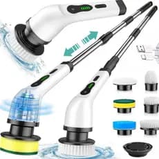 Escova De Limpeza Elétrica 7 Em 1 Multifuncional Giratória Limpa banheiro Janela Cantos Pia Sapato Mop Magica