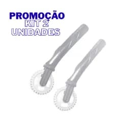 Carretilha Corta Fecha Massa Pastel Ravioli Risole Fechador Massas Manual Simples Cinza Profissional Prático